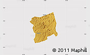 Physical Map of Mityana, cropped outside