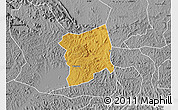 Physical Map of Mityana, desaturated