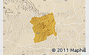 Physical Map of Mityana, lighten