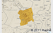 Physical Map of Mityana, shaded relief outside
