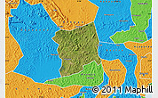 Satellite Map of Mityana, political outside