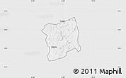 Silver Style Map of Mityana, single color outside