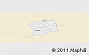 Classic Style Panoramic Map of Mityana, single color outside