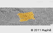 Physical Panoramic Map of Mityana, desaturated