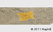 Physical Panoramic Map of Mityana, semi-desaturated