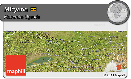 Satellite Panoramic Map of Mityana