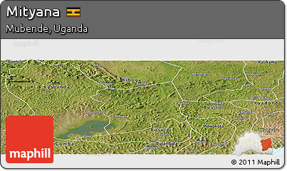 Satellite Panoramic Map of Mityana