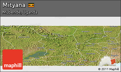 Satellite Panoramic Map of Mityana