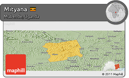 Savanna Style Panoramic Map of Mityana