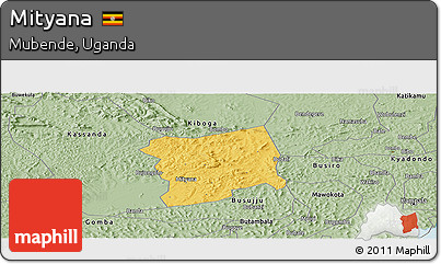 Savanna Style Panoramic Map of Mityana