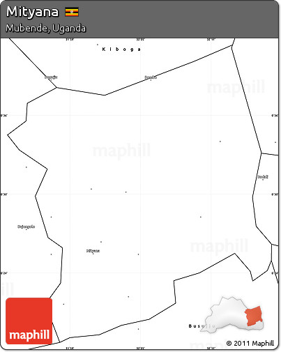 Blank Simple Map of Mityana