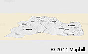 Classic Style Panoramic Map of Mubende, single color outside