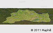 Satellite Panoramic Map of Mubende, darken