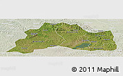 Satellite Panoramic Map of Mubende, lighten