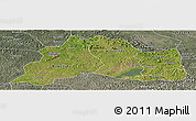 Satellite Panoramic Map of Mubende, semi-desaturated