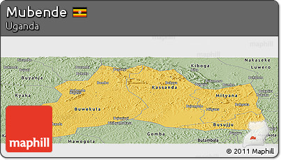 Savanna Style Panoramic Map of Mubende