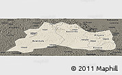 Shaded Relief Panoramic Map of Mubende, darken
