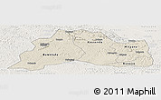 Shaded Relief Panoramic Map of Mubende, lighten