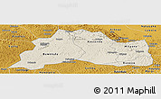 Shaded Relief Panoramic Map of Mubende, physical outside