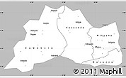 Gray Simple Map of Mubende, single color outside