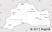 Silver Style Simple Map of Mubende, cropped outside