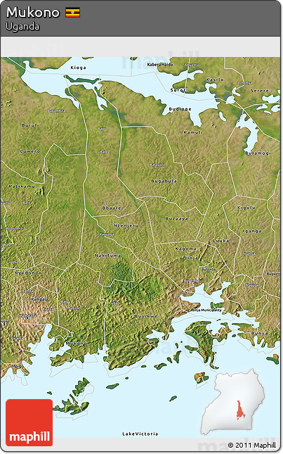 Satellite 3D Map of Mukono