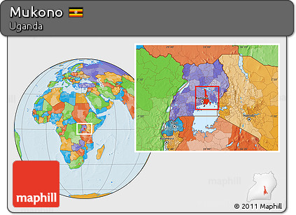 Political Location Map of Mukono