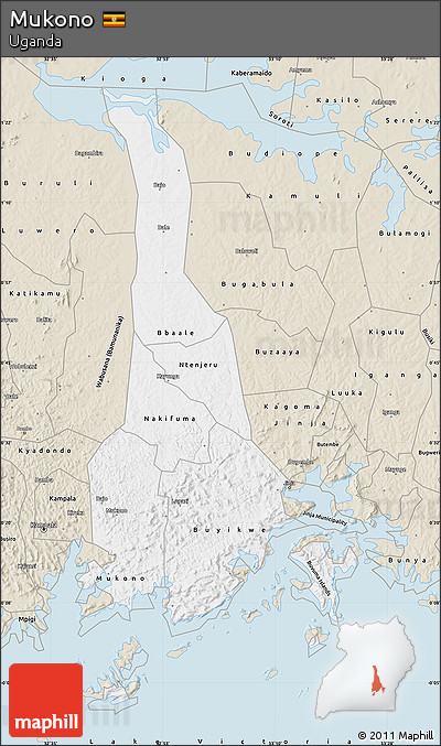 Classic Style Map of Mukono