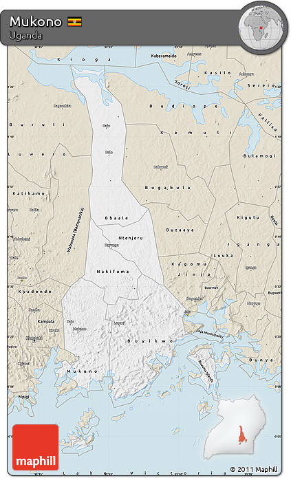 Classic Style Map of Mukono