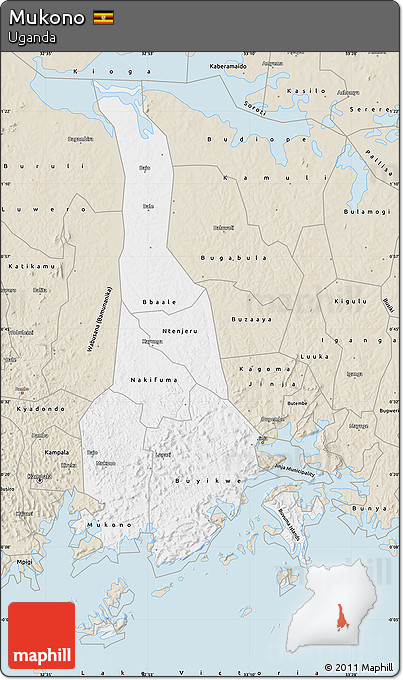 Classic Style Map of Mukono