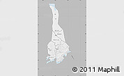 Gray Map of Mukono, single color outside