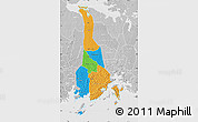 Political Map of Mukono, lighten, desaturated