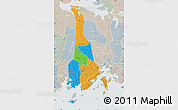 Political Map of Mukono, lighten, semi-desaturated