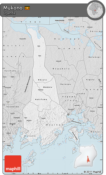 Silver Style Map of Mukono
