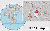 Gray Location Map of Mukono