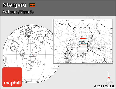 Blank Location Map of Ntenjeru