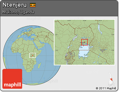 Savanna Style Location Map of Ntenjeru