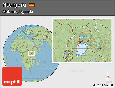 Savanna Style Location Map of Ntenjeru