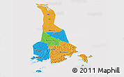 Political Panoramic Map of Mukono, cropped outside