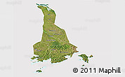 Satellite Panoramic Map of Mukono, cropped outside