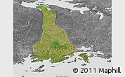 Satellite Panoramic Map of Mukono, desaturated