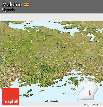 Satellite Panoramic Map of Mukono