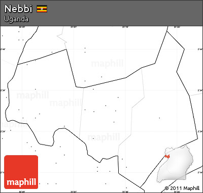 Blank Simple Map of Nebbi, no labels