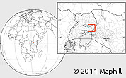 Blank Location Map of Budaka