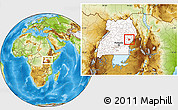 Physical Location Map of Budaka, highlighted country
