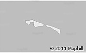 Gray 3D Map of Butebo, single color outside