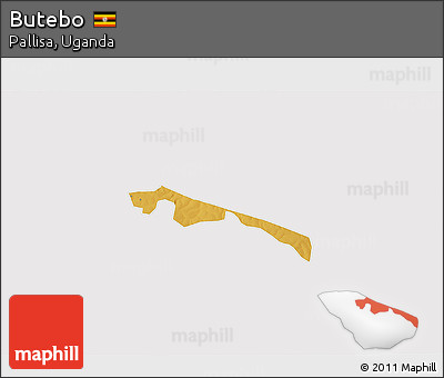 Physical 3D Map of Butebo, cropped outside