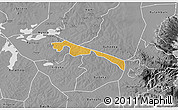Physical 3D Map of Butebo, desaturated