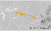 Physical 3D Map of Butebo, lighten, desaturated