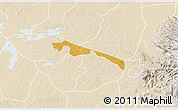 Physical 3D Map of Butebo, lighten